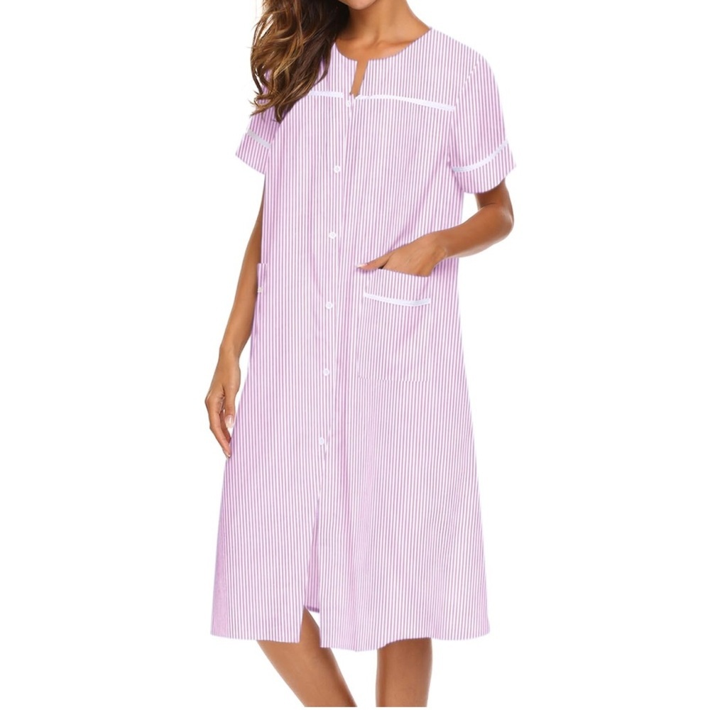 Pink Striped Nightgown